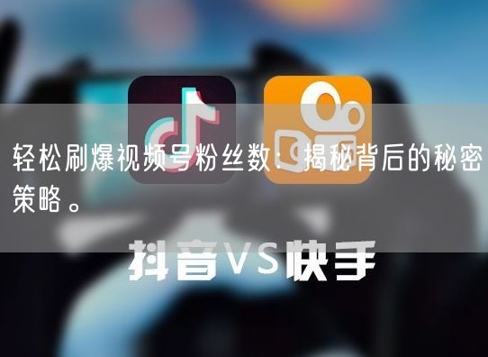 轻松刷爆视频号粉丝数：揭秘背后的秘密策略。
