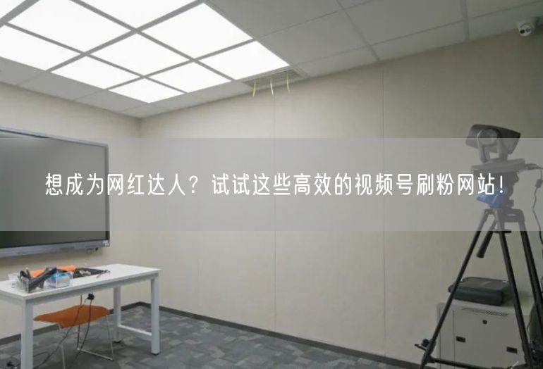 想成为网红达人？试试这些高效的视频号刷粉网站！
